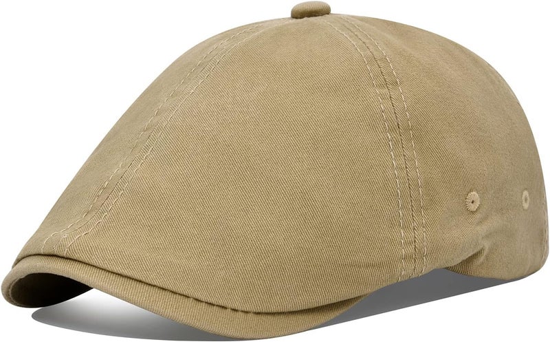 VOBOOM Cotton Washing Flat Cap Cabbie Hat Gatsby Ivy Irish Hunting Newsboy - Image 1